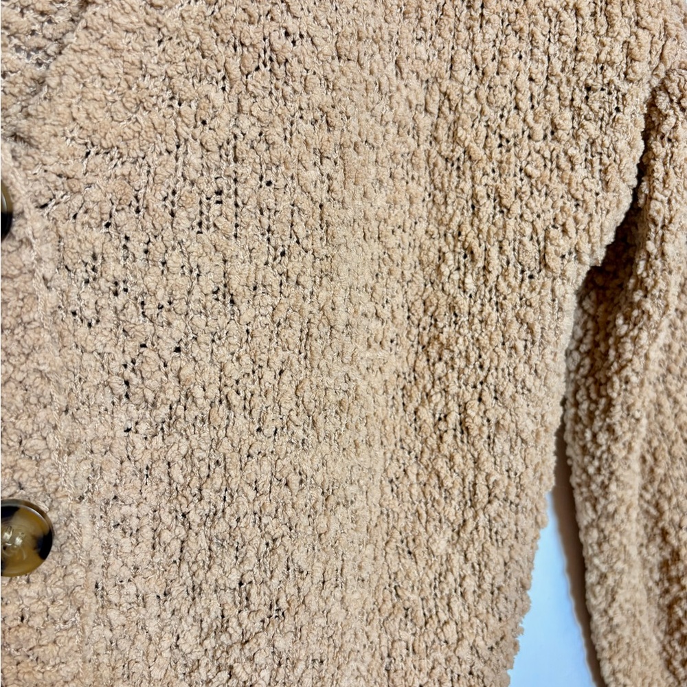 Social Standard by Sanctuary Camel Brown Textured Cardigan Preppy Medium - Picture 7 of 8
